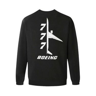 BOEING 777 Men's Oversized Fleece Crew Sweatshirt e-joyer